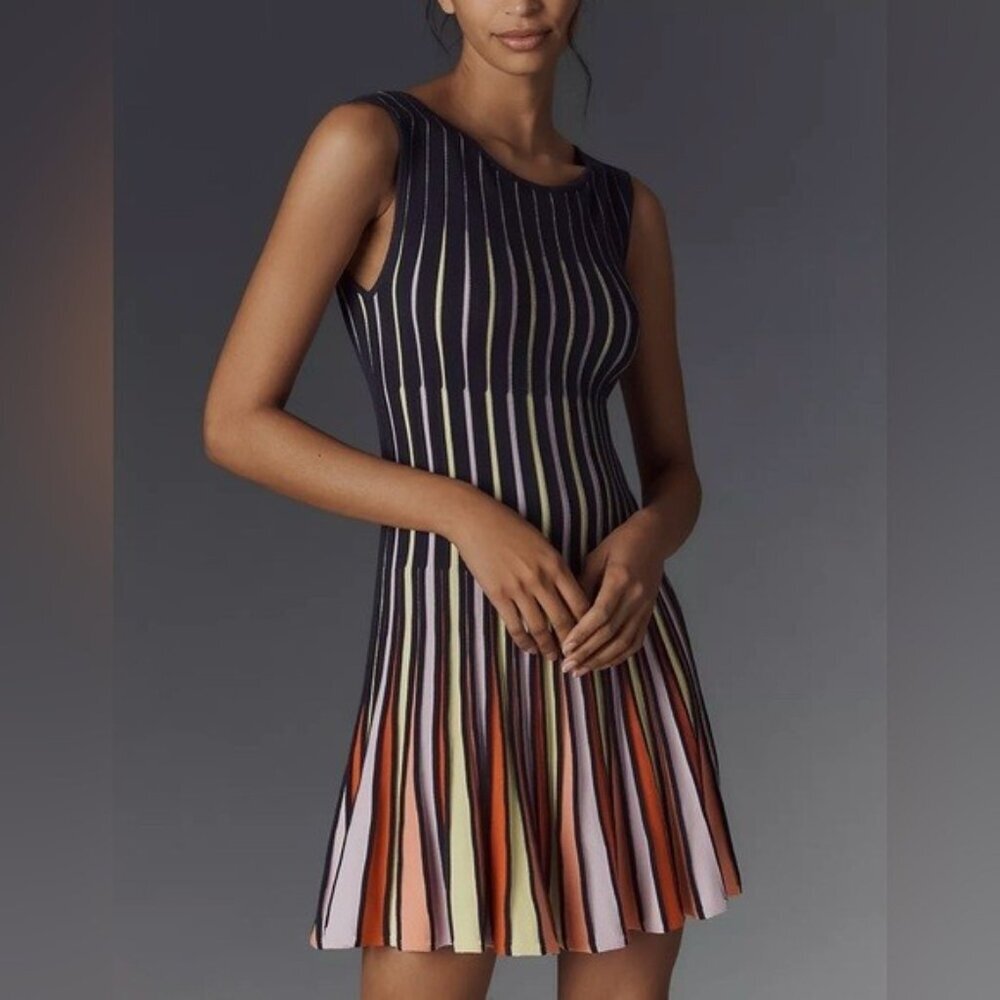 NWT Size XL - Anthropologie Boat-Neck Fit & Flare Knit Mini Dress (NWT US$ 178)